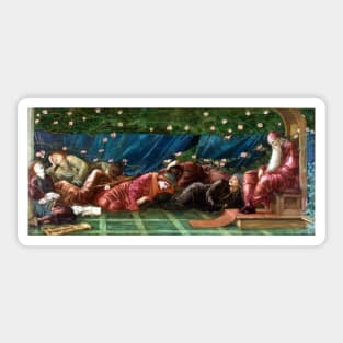 The Council Chamber - Little Briar Rose -Edward Burne-Jones Sticker